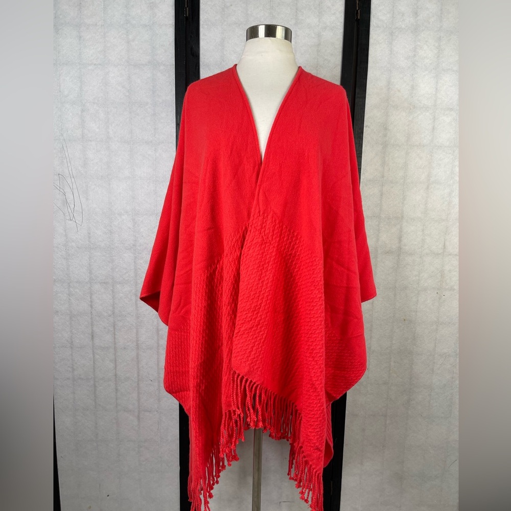 Mersea Elegant Red Poncho